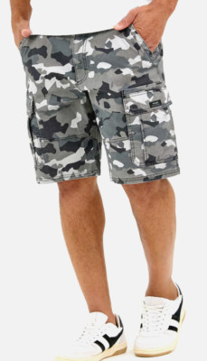 Men's Wrangler Camo RipStop Cargo Shorts w/ Stretch Relaxed Fit CHOOSE SIZE New