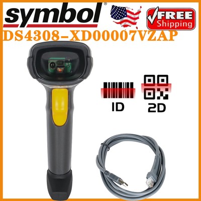 Symbol DS4308-XD00007VZAP Standard Range 1D 2D Barcode Scanner w USB Cable