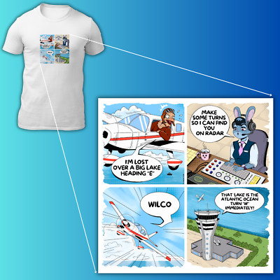 Funny Pilot T-Shirt   THAT LAKE IS THE OCEAN Aviation Tee for Men | Flight Gift