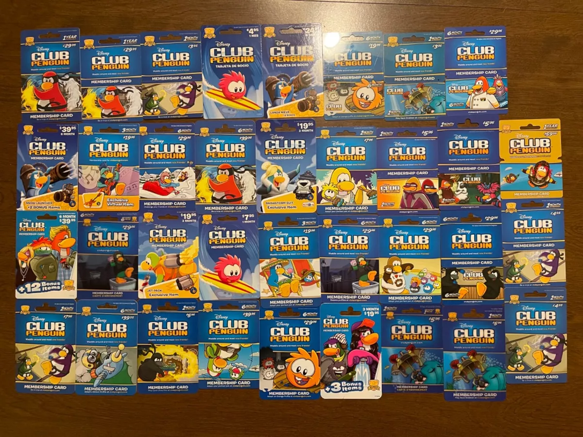 Disney Club Penguin Online Game Membership Card NOT ACTIVATED $0