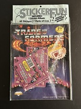 TRANSFORMERS THE MOVIE COLLECTOR'S STICKER ALBUM SEALED STICKERFUN 1986
