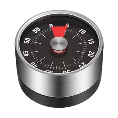 60 Minuten Küchentimer Magnetischer Mechanischer Visueller Timer zum Kochen (schwarz)