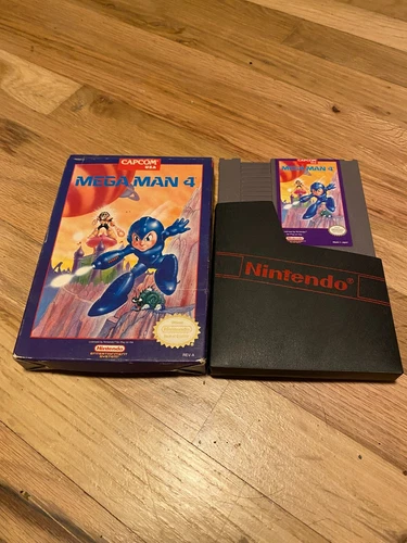 Mega Man 4 with box (Nintendo Entertainment System, 1992) WORKING!