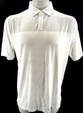 New Columbia Golf Omni-Wick Journey White Button SS Collared Polo Shirt Men's XL