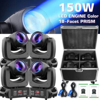 150W LED Moving Head Light 18Prism RGBW 8Gobo Beam Stage Spot Light DJ Disco DMX