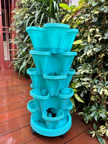 5 Tier Vertical Garden Stackable Planters with Mobile Tray - Picture 17 of 67