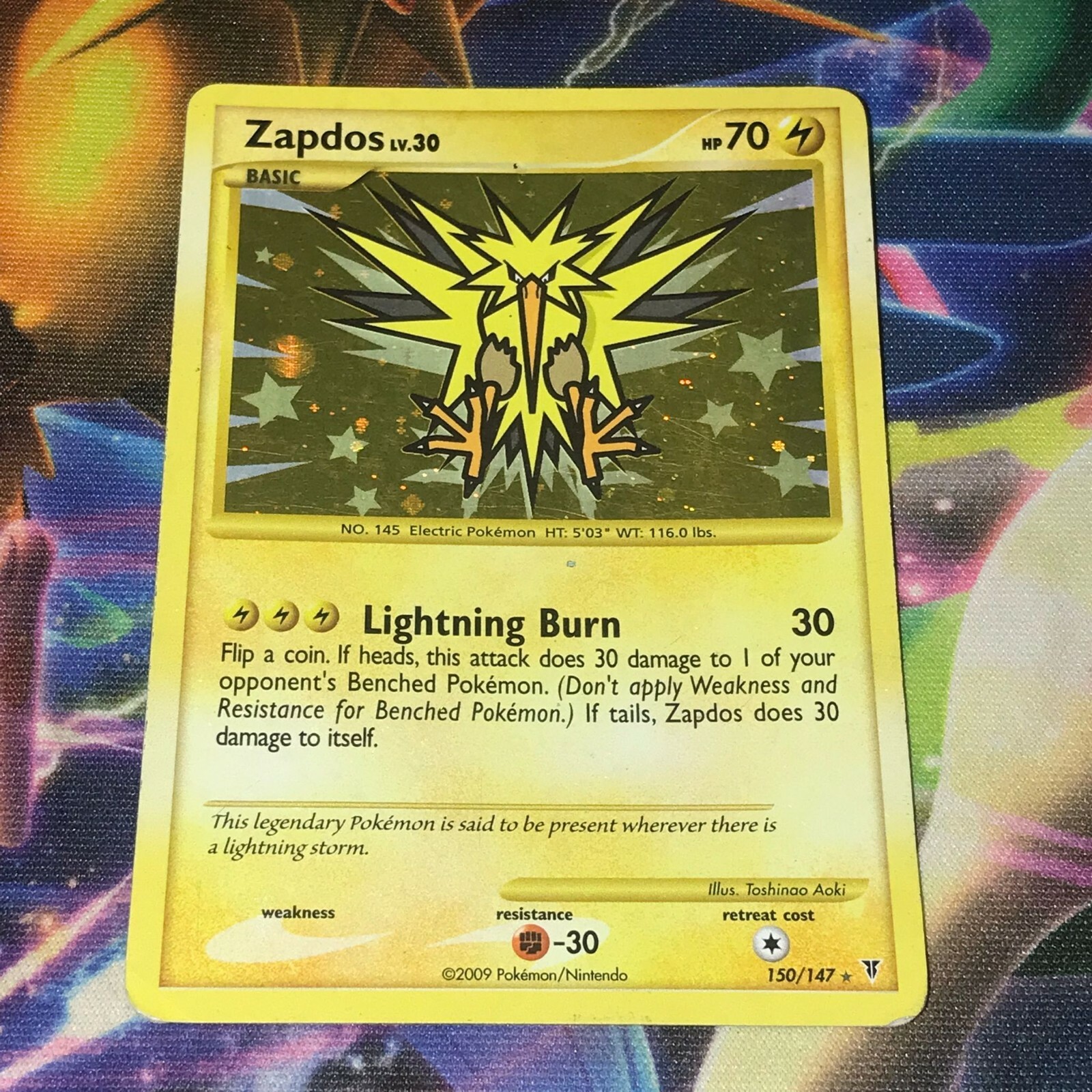 Zapdos ~ 150/147 ~ Holo ~ SUPREME VICTORS ~ DAMAGED ~ Pokemon Card