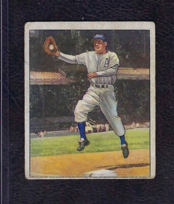 1950 Bowman Baseball Card #13 Ferris Fain, Philadelphia Athletics, Good!
