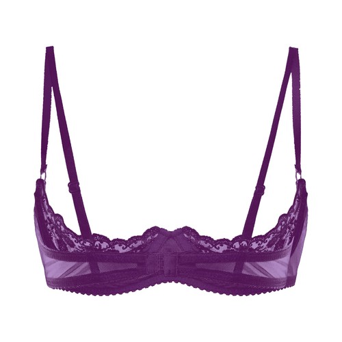 DE Damen Spitze BH 1/4Cups Unterwäsche Push Up Bralette Dessous Sexy Nachtwäsche - Picture 52 of 64
