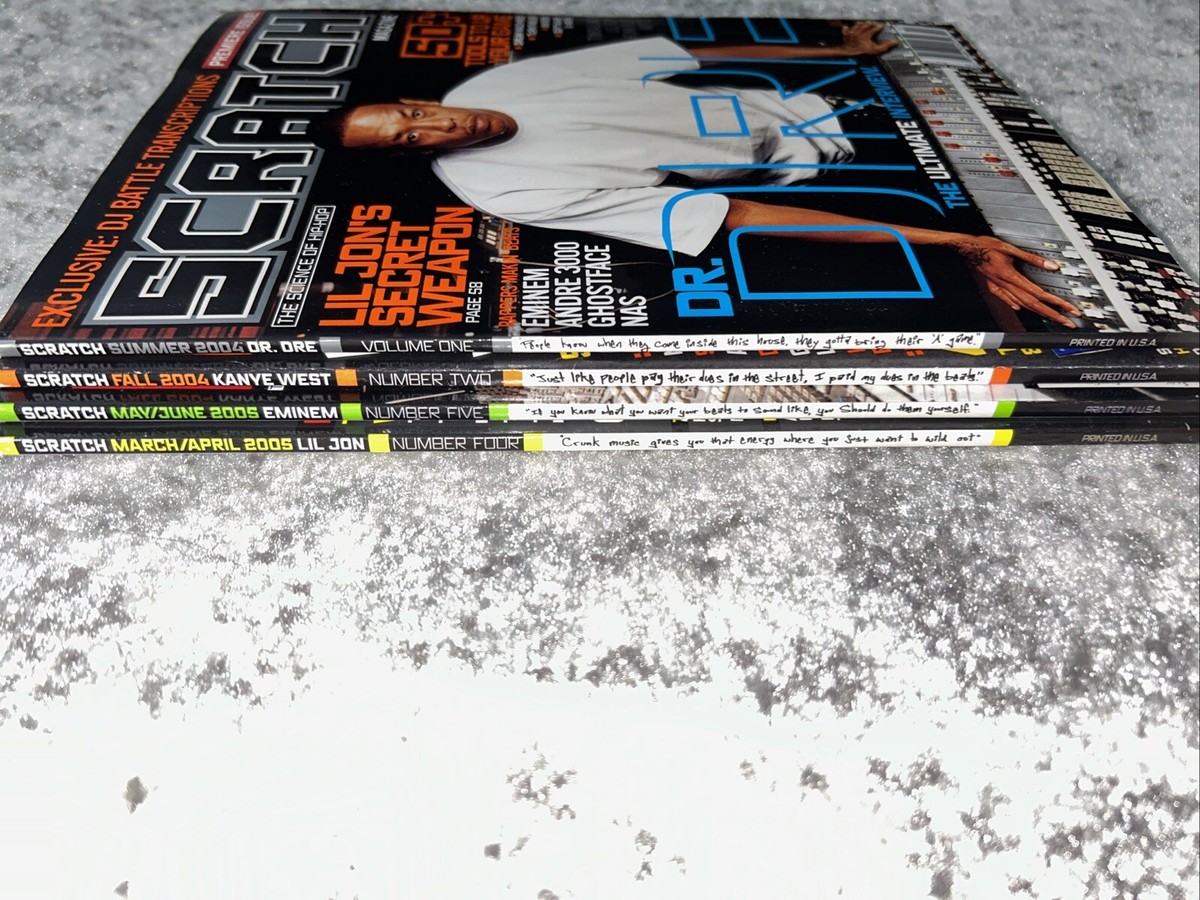 Scratch Magazine Lot Of 4 Premiere Issue 1, 2, 4, 5 Dr Dre DJ