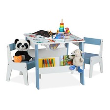 Tavolino bambini Set di tavolo e sedie Mobili per cameretta bimbi Multicolore