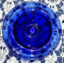 VINTAGE Glass Cobalt Candle Stick Holder Cobalt Candle Decor