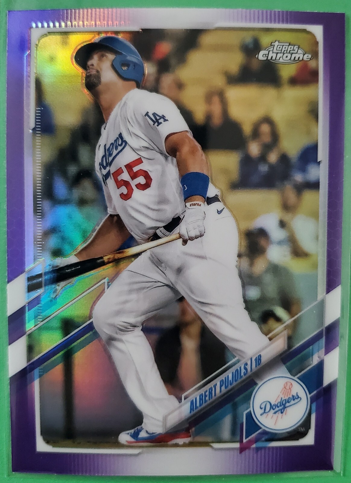 2021 Topps Chrome Update Albert Pujols PURPLE REFRACTOR  #USC50 Dodgers