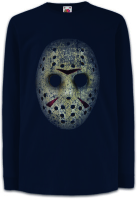 HOCKEY MASK Kinder Langarm T-Shirt The 13 Friday Jason 13th Camp Crystal Lake