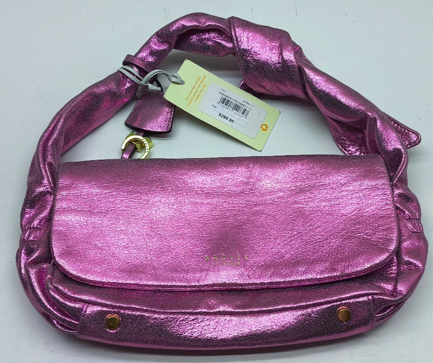 Radley London Cranwell Close pink metallic leather shoulder bag NEW - Image 2 of 4