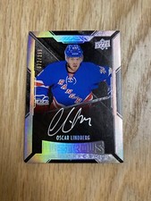 2015-16 Upper Deck Oscar Lindberg NY Rangers Autographed Rookie Card #’d 72/299