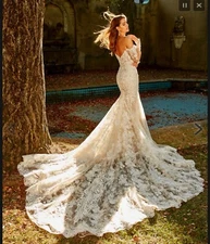 Size 12 Eve of Milady 4369 Ivory Wedding Gown $3,000