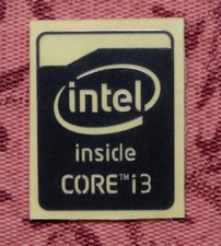 Intel Core i3 Inside Silver Chrome Sticker 16 x 20.5mm Haswell 2013 Version