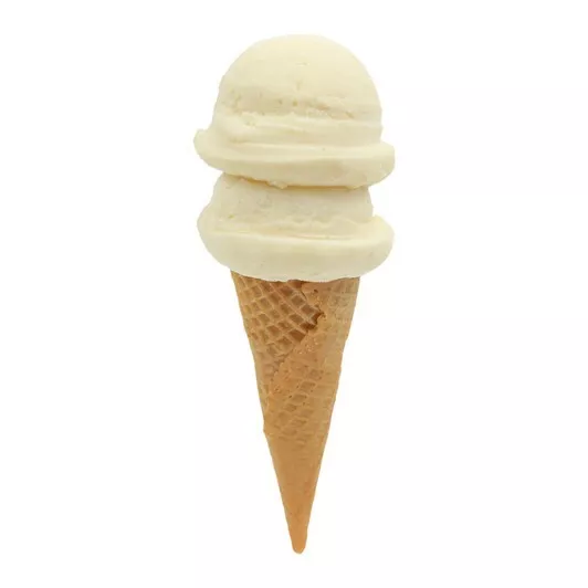 Display Faux Food Prop Double Scoop Vanilla Ice Cream Cone New