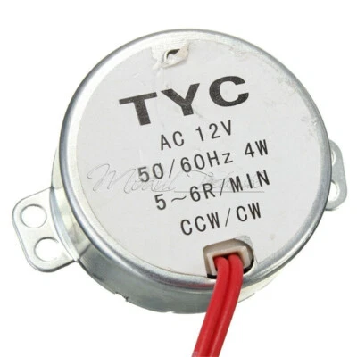 MARKENLOS TYC-50 Synchronous Motor AC 12V 50/60Hz 5/6RPM CW/CCW 4W For Microwave Turntable