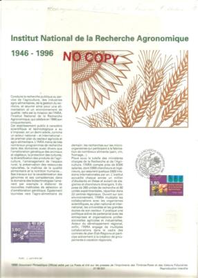France, Paris, 4.5.1996, 50° Institut National de la Recherche Agronomique INRA.