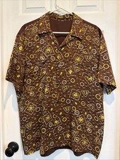Vintage Silkwater Men  s Rayon Shirt. Handmade with 1940  s fabric  NOS 