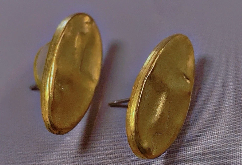 Vintage boucles d'oreilles Biche de bere Paris 1990 FRENCH COUTURE EARRINGS - Photo 2/3