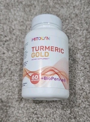 Mitolyn Turmeric Gold +BioPerine 60 Capsules - Exp 02/2027