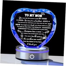 Mom Gifts From Daughter Mothers Day Gifts - Crystal LED HEART- Mom Thank You