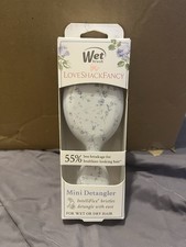 LoveShackFancy x Wet Brush MINI Detangler Hair Brush - English Ivy Blue