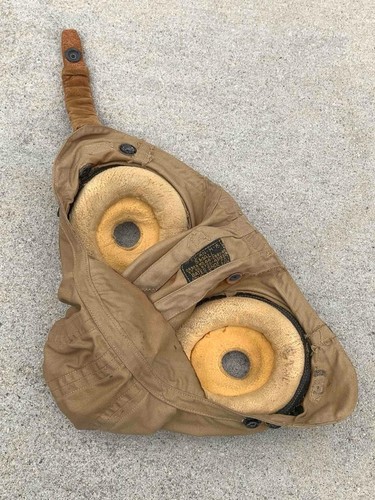 Vintage WWII US Army Air Force USAAC Spec. AN-H-15 Flight Helmet - Size Small - Picture 5 of 12