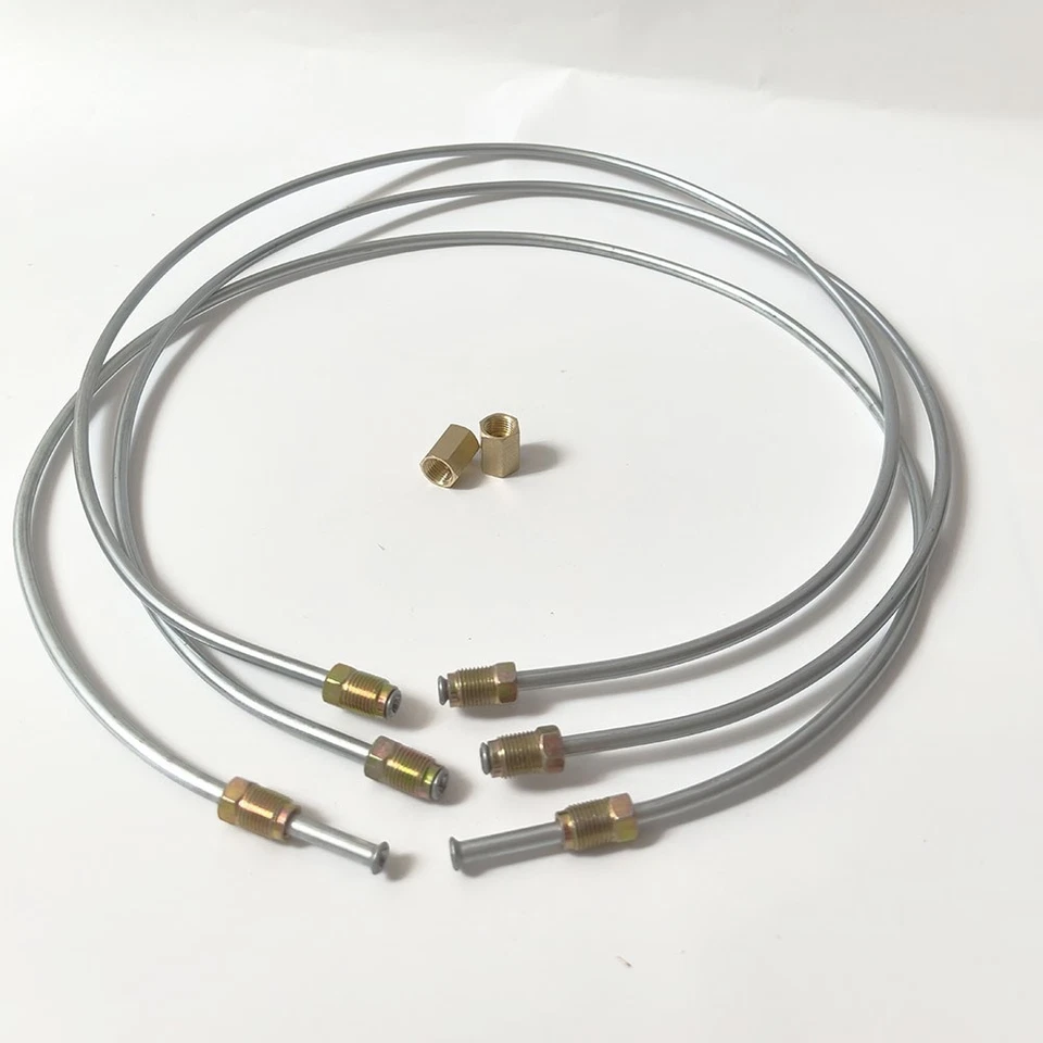3/16" Stainless Brake Line w/ Flared Ends, Fittings & Unions 32" Long Pack of 3 - Image 2 of 4