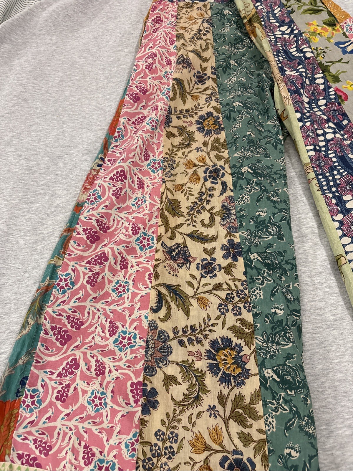 Blue Sky Patchwork Boho Overalls  Large Festival … - image 9