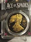 2026 American Silver Eagle Ace of Spades Gilded Liberty .999 Silver Coin SN 99