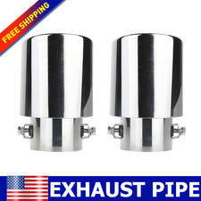 2 PCS Exhaust Pipe Rear Tail Throat Muffler Stainless Steel For Ford Explorer US