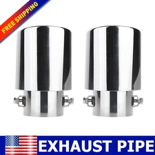 2 PCS Exhaust Pipe Rear Tail Throat Muffler Stainless Steel For Ford Explorer US
