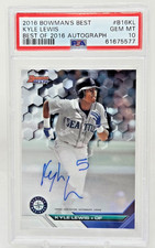 2016 Bowman Best AUTO KYLE LEWIS RC Rookie Baseball Card PSA 10 GEM MINT. rookie card picture
