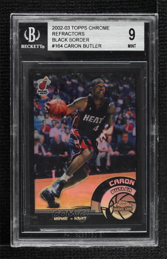 2002 Topps Chrome Black Border Refractor 26/99 Caron Butler #164 BGS 9 MINT h8k