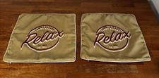 Lot Of Two Tommy Bahama RELAX Logo Pillow Shams ONLY 20x20 Moss Green