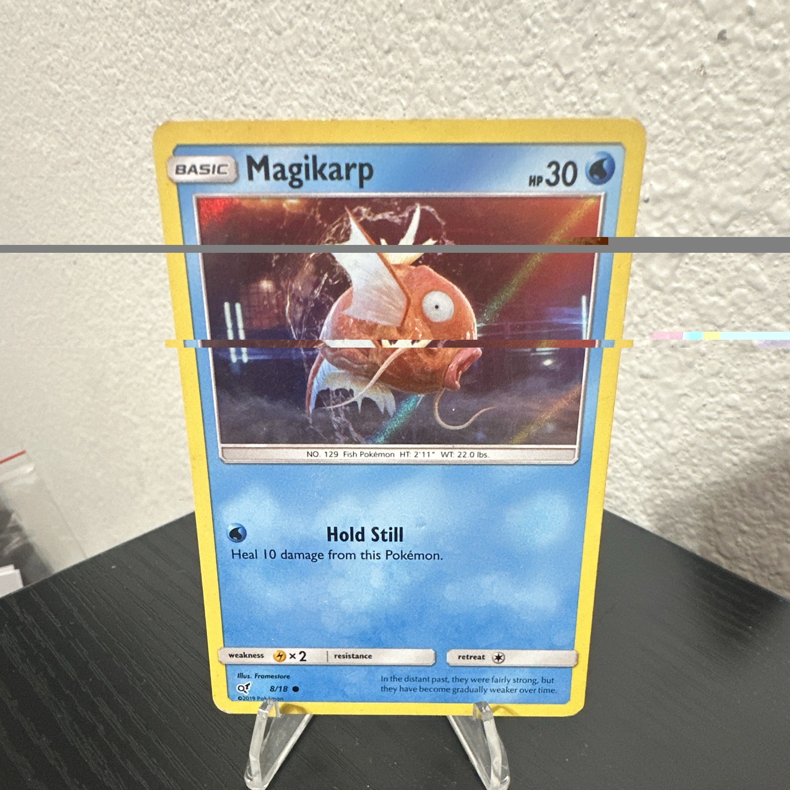 Pokemon TCG Magikarp 8/18 Detective Pikachu Holo Common Basic 30 HP EN