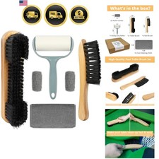 Pool Table  Rail Brush 5 Set, Billiard Felt Cleaner Accessories with 2 Woode...