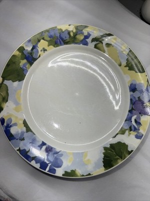 Gibson ''SUMMER HYDRANGEA'' E~ Set of 7 ~ Dinner Plates  ~ 10.5  Excellent Cond