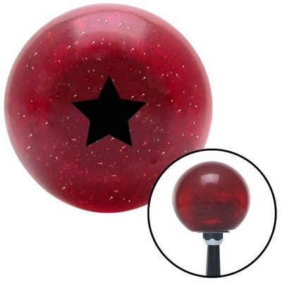 Black Star Red Metal Flake Shift Knob w/ M16x1.5 Insert Shifter Auto Manual