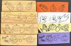 Rubber Stamp Lot Halloween Fall Autumn Ghost Pumpkin Jack O Lantern