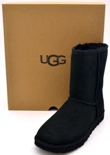 UGG Womens Classic Short Ii Boots | Black | 1016223-BLK | Authentic New