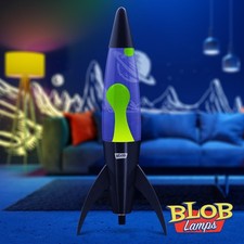 Blob Lamps® ROCKET Lava Lamp - Black Base - Green/Purple