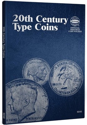 Whitman New Coin Folder 9046 For US 20th Century Type Coins Blue Album Free Post