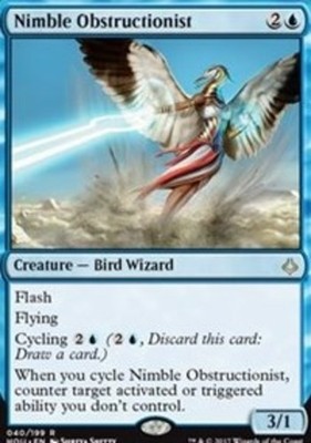 1x Near Mint, English Nimble Obstructionist - Hour of Devastation