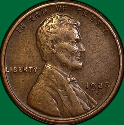 1923-S Lincoln Wheat Cent Extremely Fine XF Coin #35927