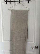 NEW West Elm European Flax Linen 48 x 84 Curtains light beige SET OF 2 NEW